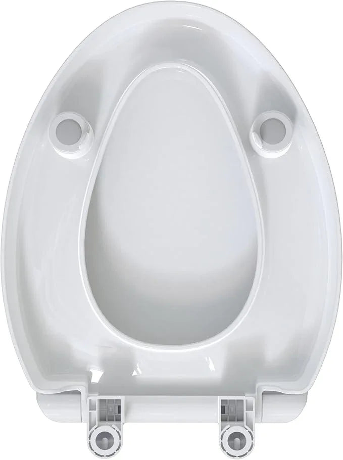 CYRRET 3 Inch Elevated Toilet Seat Riser, Raised Toilet Seat Enlongated Bowl (18.5") for Elderly and Seniors, Durable Plastic, Slow Close, Safety Bathroom Assist Device, Easy Installation, White - ModernBath