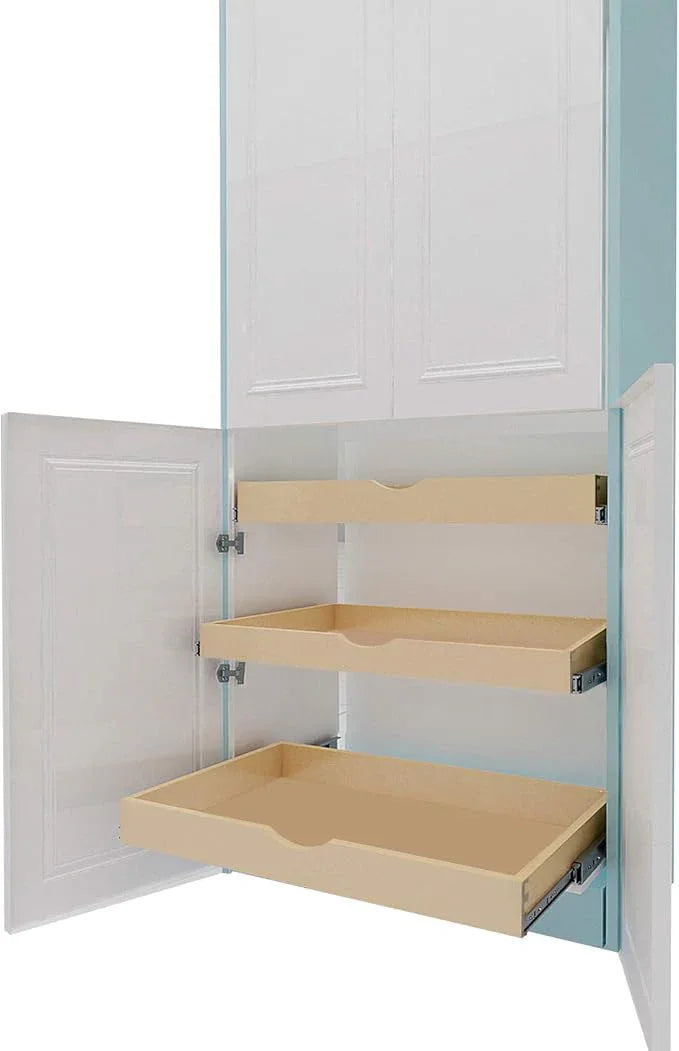 COUVER DIY Non-Assembled Birch Wood, Pull-Out Cabinet Organizers, Under Sink Organizers for Bathroom & Kitchen, Cabinet Slide-Out Organizers and Storage, Soft Closed Rail, 21 inch - ModernBath
