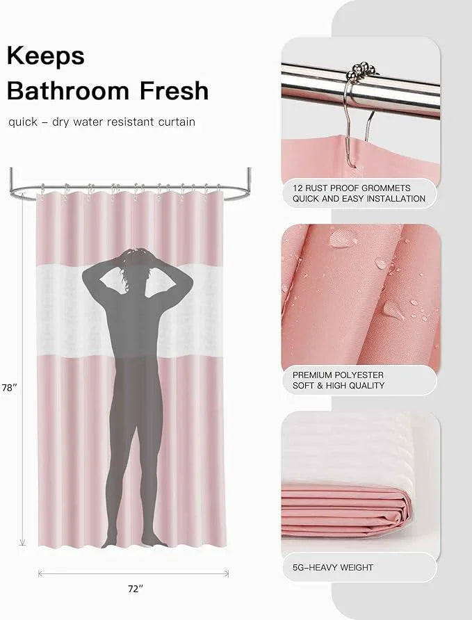 Bathroom Accessories Set,Pink Bathroom Set,24 Pieces Bathroom Accessory Set with Shower Curtain,Trash Can for Bathroom Accessories Décor and Home Gifts - ModernBath