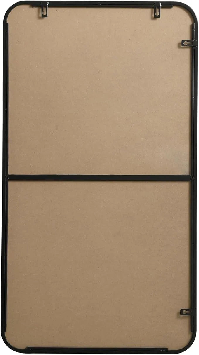 ARS Concepts Aura, Soft Corner Metal Rectangular Mirror 20X36 Inch in, Modern, Black - ModernBath