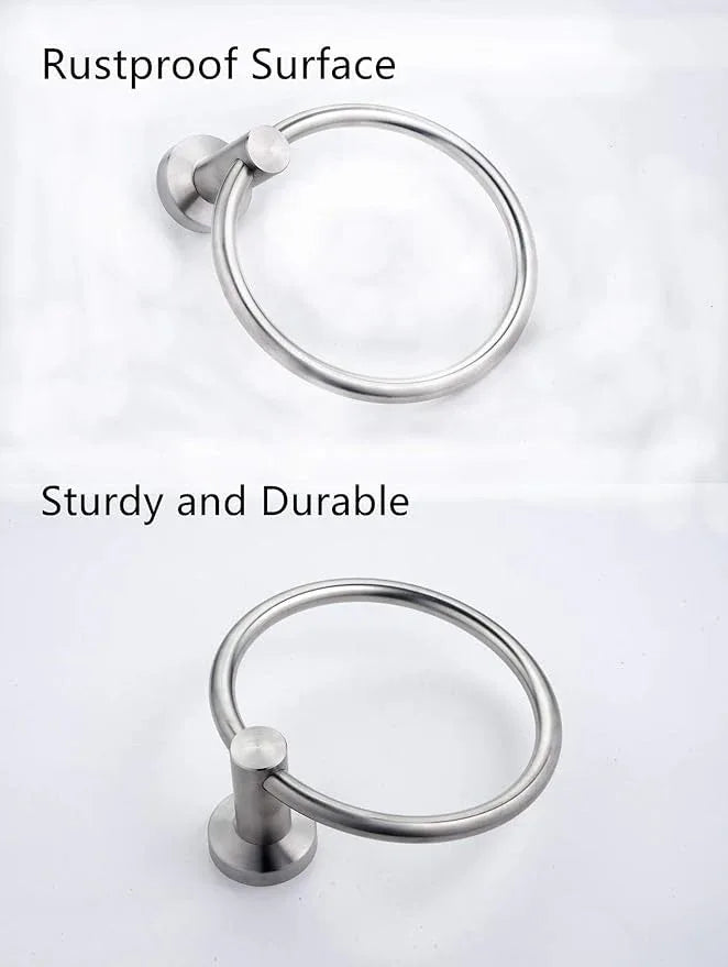 BGL Towel Ring Brushed Nickel, Bath Hand Towel Ring Stainless Steel Round Towel Holder for Bathroom - ModernBath