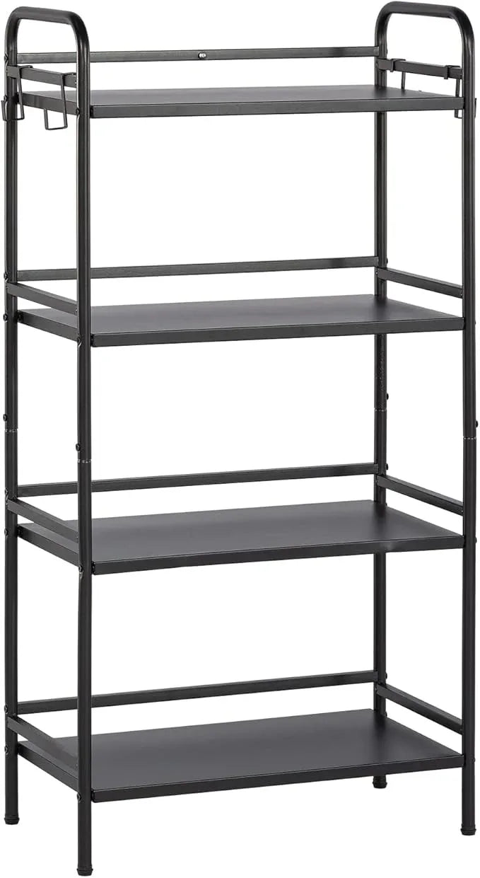 HDANI Storage Shelves, 4-Tier Metal Storage Rack with Shelf,Shelf Organizer,Garage Standing Shelving Unit for Laundry,Bathroom,Kitchen,Pantry, Closet,23.6''W X 13.8''D X 50 H'',Black - ModernBath