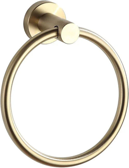 BGL Towel Ring Brushed Gold Stainless Steel 304 Towel Ring Wall Mount Bathroom Towel Holder Round Towel Hanger - ModernBath
