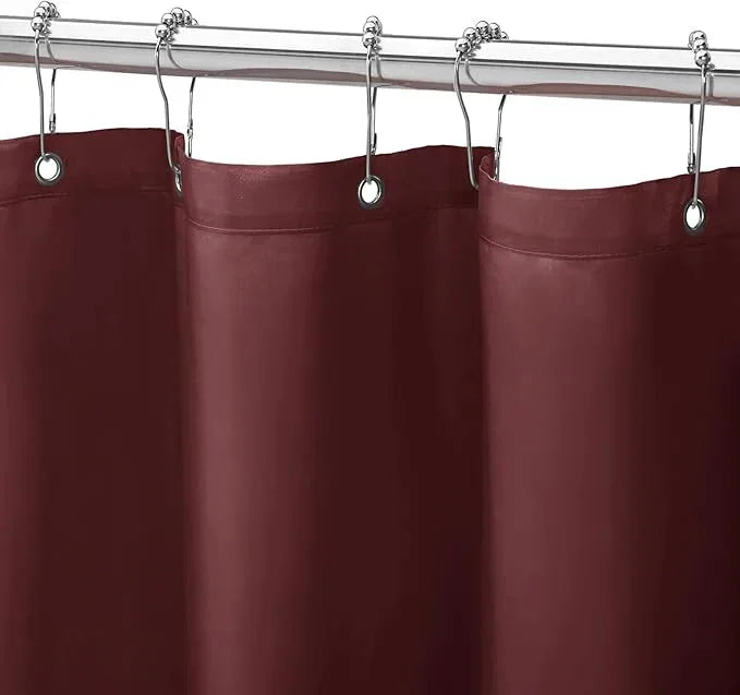 Gibelle Stall Small Shower Curtain Liner 36 x 72 Inches, Burgundy Red Shower Curtain Liner, Washable Waterproof Fabric Shower Liner for Bathroom, Machine Washable - ModernBath