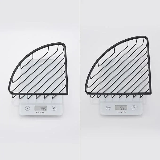 [2 Pack] Corner Shower Caddy Shelf Organizer, Stainless Steel Heavy Duty Rust-Proof Shampoo Holder, Wall Mounted Storage Rack for Bathroom & Kitchen, Matte Black - ModernBath