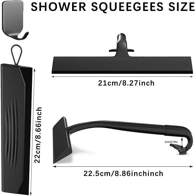 Acreditch Shower Squeegee for Glass Doors, All-One-Piece Silicone with Built-in Hook Design for Easy Hanging and Cleaning, for Bathroom, Glass, Kitchen, Tile Wall, Car - ModernBath