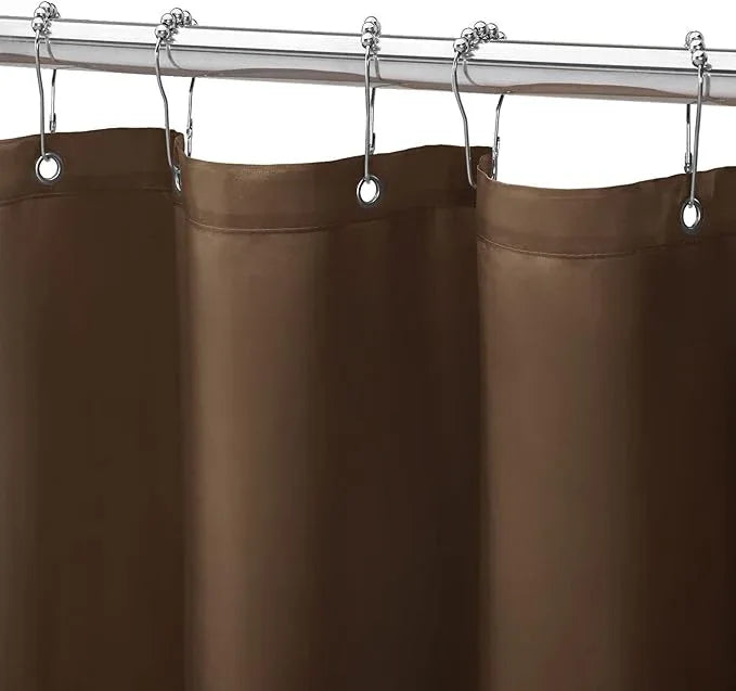 Gibelle Stall Small Shower Curtain Liner 36 x 72 Inches, Brown Shower Curtain Liner, Washable Waterproof Fabric Shower Liner for Bathroom, Machine Washable - ModernBath