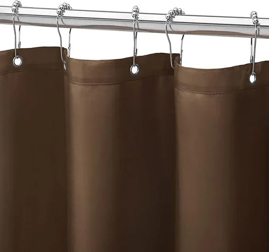 Gibelle Stall Small Shower Curtain Liner 36 x 72 Inches, Brown Shower Curtain Liner, Washable Waterproof Fabric Shower Liner for Bathroom, Machine Washable - ModernBath