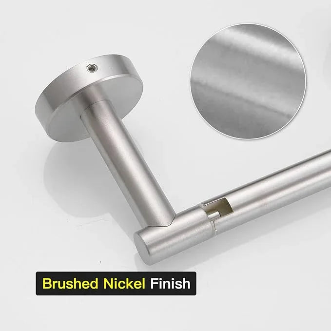 BWE Brushed Nickel Toilet Paper Holder Wall Mounted Double Post Pivoting Toilet Tissue Holders SUS 304 Stainless Steel Toilet Roll Holder for Bathroom Kitchen and RV Washroom - ModernBath
