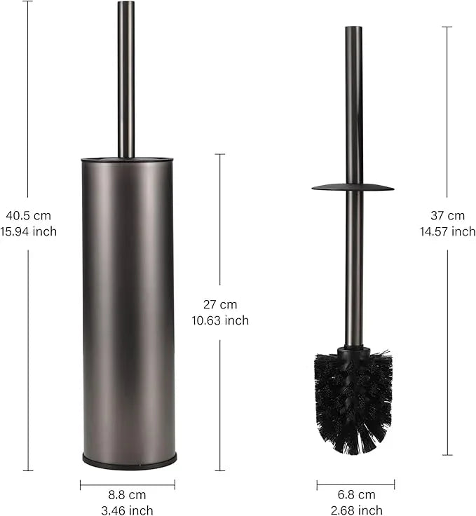 KLDKLD Toilet Brush and Holder Set Premium Material Toilet Bowl Cleaner Free Standing Toilet Bowl Brush and Holder 1pack Gun Grey - ModernBath