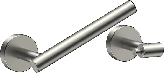 FORIOUS Toilet Paper Holder Wall Mount, Stainless Steel Rustproof Double Post Pivoting Tissue Roll Holder for Bathroom, Commercial Toilet Paper Dispenser (Stainless Steel, Classic) - ModernBath