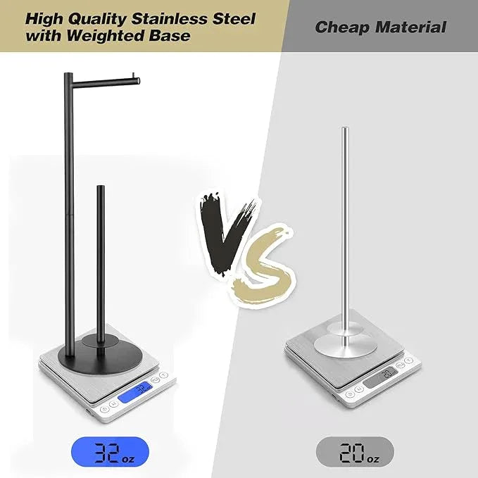 Toilet Paper Holder Stand, Toilet Paper Storage Standing, Standing Toilet Paper Stand, Standing Toilets Paper Holder with Storage, Bathroom ToiletPaper Roll Stand - ModernBath