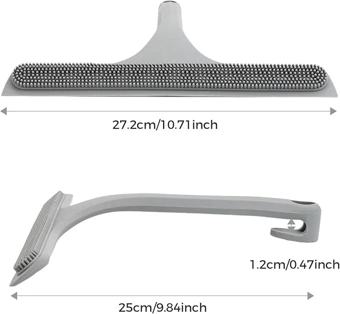 Mesiiloly 10.7“ Wide All-Purpose Shower Squeegee for Glass Doors, Squeegee for Shower Glass with Hook, Window Squeegee with Double-Ended Gap Brush Set for Shower, Bathroom, Car Glass, Mirror (Gray) - ModernBath