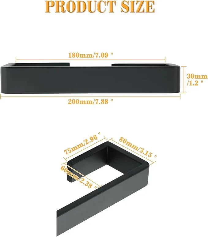 Alise 8'' Towel Bar for Bathroom,Hand Towel Holder Towel Rack for Bathroom Wall Mount,SUS304 Stainless Steel Towel Rail Towel Hanger for Walls,Matte Black - ModernBath