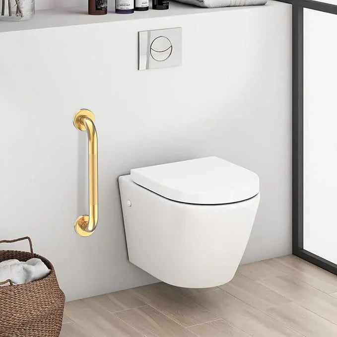 20 Inch Anti Slip Shower Grab Bar Gold, Munzong 2 Pack Bathroom Grab Bar, Knurled Bathroom Balance Bar,Safety Hand Rail Support Handicap Elderly Injury Senior Assist Bath Handle - ModernBath