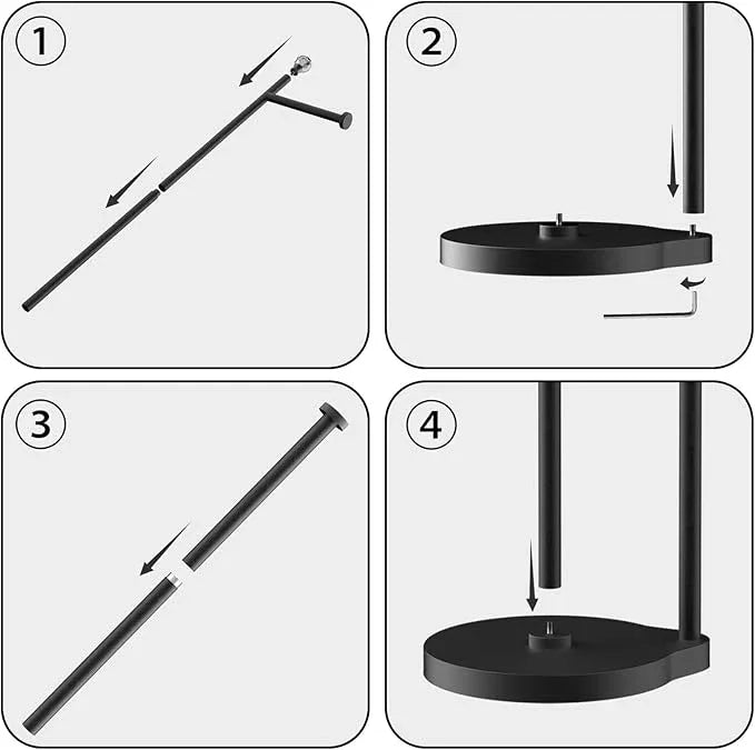 Toilet Paper Holder for Bathroom, Heavy Weighted Metal Free Standing Toilet Paper Storage with Crystal Ball, Toilet Paper Stand for Bathroom Accessories, Matte Black [Holds MEGA Rolls] - ModernBath