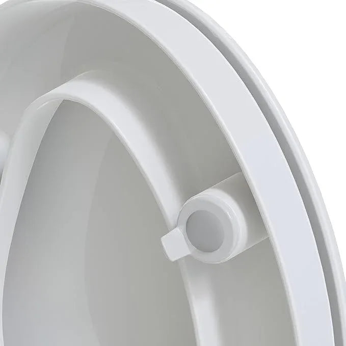 CYRRET 3 Inch Elevated Toilet Seat Riser, Raised Toilet Seat Enlongated Bowl (18.5") for Elderly and Seniors, Durable Plastic, Slow Close, Safety Bathroom Assist Device, Easy Installation, White - ModernBath