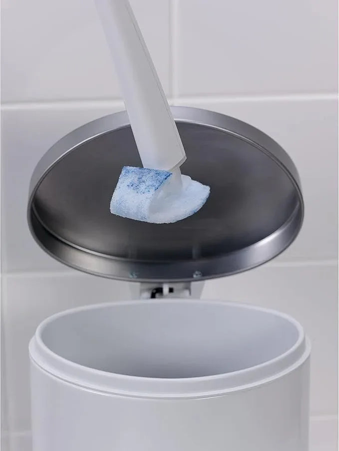 Scotch-Brite Disposable Toilet Scrubber Starter Kit, Disposable Refills with Built-In Bleach Alternative, Includes 1 Handle, Storage Caddy and 5 Refills - ModernBath