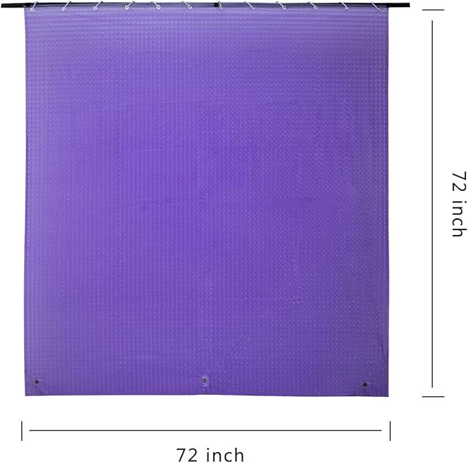 LQFMEHOT EVA Purple Shower Curtain Liner, 3D Plastic 5G Shower Liner with 12 Rustproof Metal Grommets and Weighted Magnets, Waterproof Duty for Bathroom 72 x 72 - ModernBath