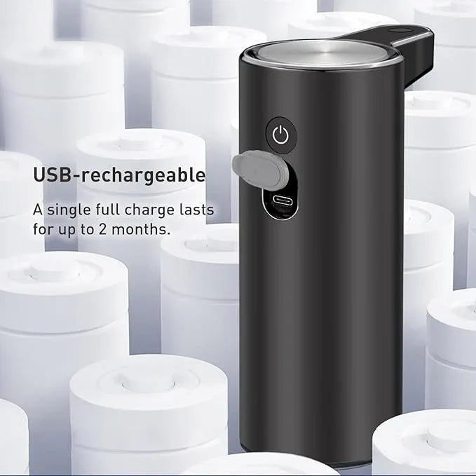 EKO Aroma Touchless Automatic Soap Dispenser for Bathroom and Kitchen, Liquid Hand Soap Dispenser, Water-Resistant and Rechargeable, 9 fl oz (Dark Grey) - ModernBath