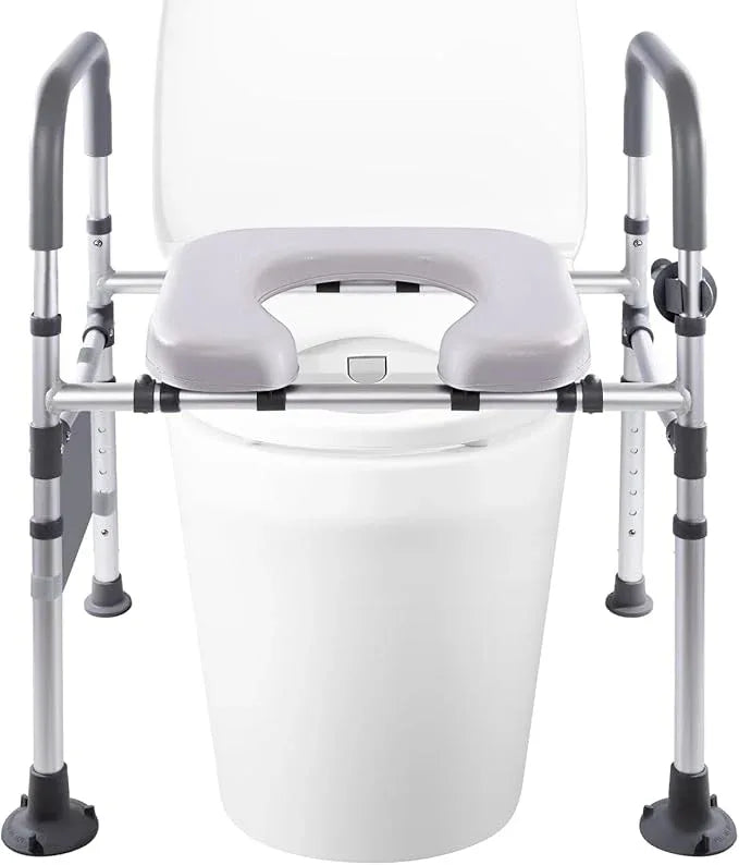 xlkkf Adjustable Raised Toilet Seat with Handles - FSA HSA Eligible Toilet Riser for Seniors & Handicap, Fits Any Toilet, Supports 400lbs - ModernBath