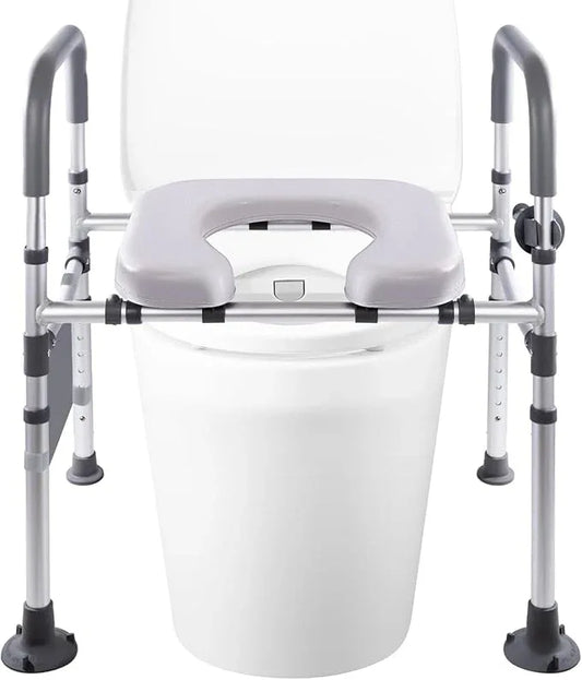 xlkkf Adjustable Raised Toilet Seat with Handles - FSA HSA Eligible Toilet Riser for Seniors & Handicap, Fits Any Toilet, Supports 400lbs - ModernBath