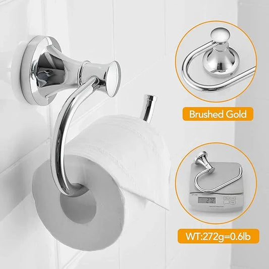 BESy Polished Chrome Toilet Tissue Paper Holder Polished Chrome Bathroom Accessories Toilet roll Paper Hanger, Wall Mounted, Rustproof - ModernBath