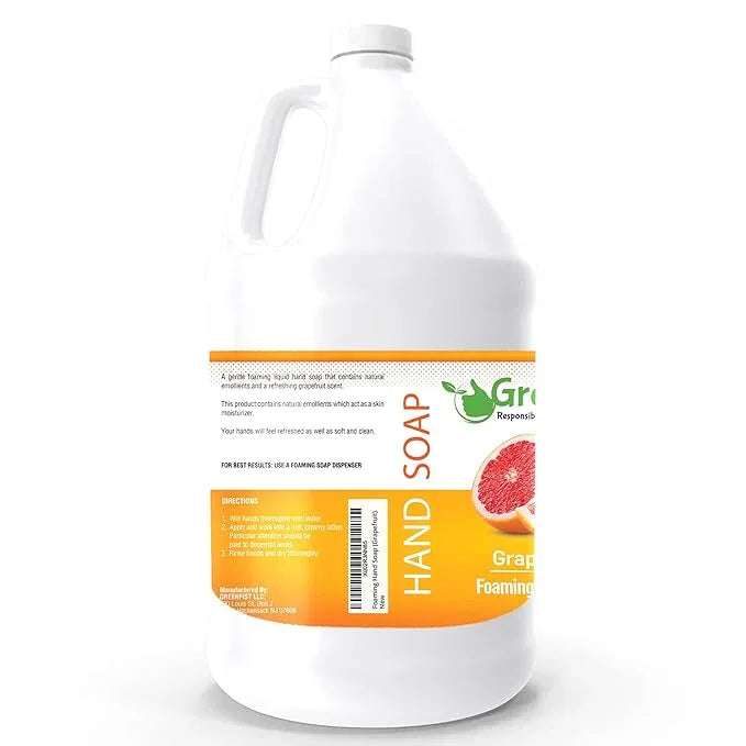 GreenFist Foaming Hand Soap Refills Jug Grapefruit Scent Foam Refill Made in USA, 128 ounce (1 Gallon) - ModernBath