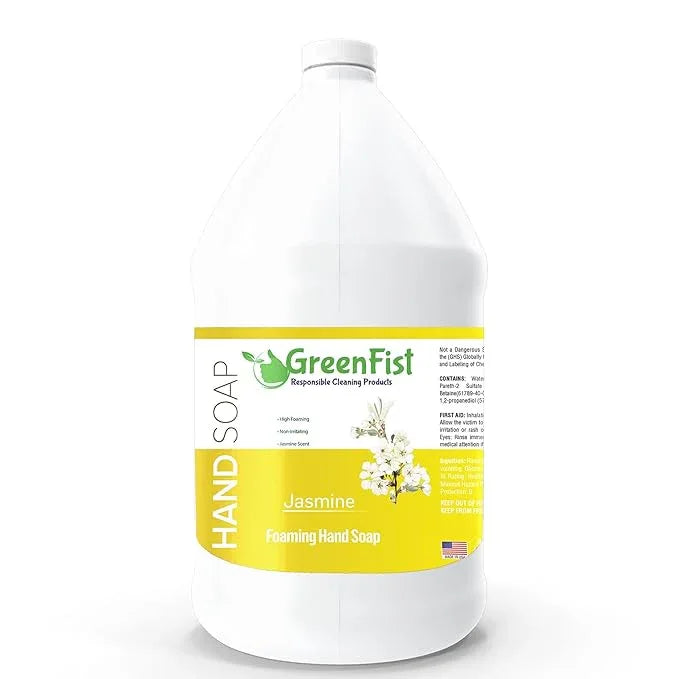 GreenFist Foaming Hand Soap Refills Jasmine Scent Jug Foam Refill Made in USA, 128 ounce (1 Gallon) - ModernBath
