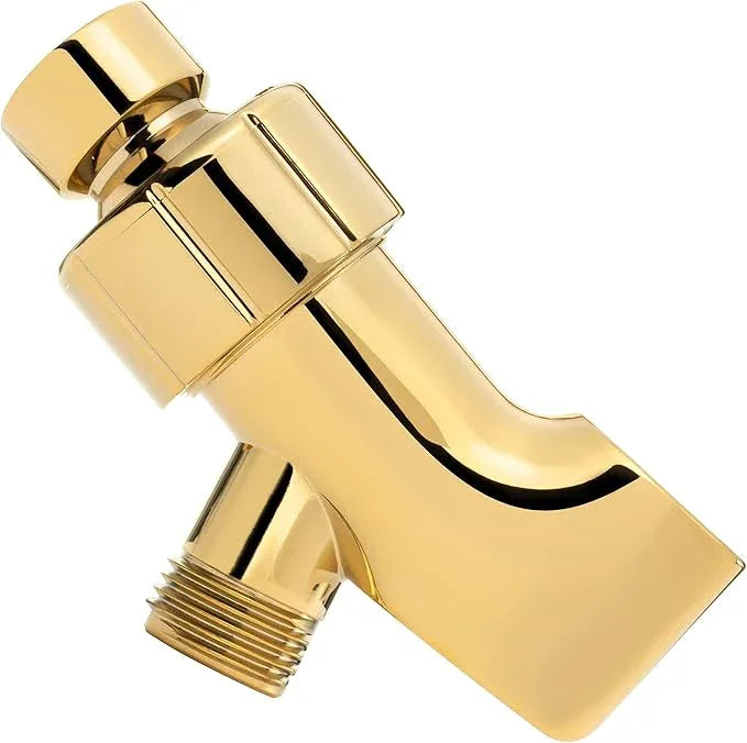 Shower Arm Bracket - Adjustable Handheld Shower Arm Mount & Holder with Brass Connector - Indoor and Outdoor Modern Bath Spa Fixture - Polished Brass - ModernBath