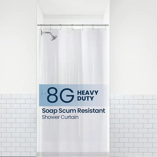 LiBa Bathroom Shower Curtain - Waterproof Plastic Shower Curtain Premium PEVA Non-Toxic with Rust Proof Grommets Clear 8G Heavy Duty Bathroom Accessories 36x72 - ModernBath