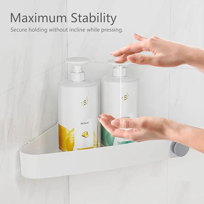 Sotfamily Shower Caddy Corner, 2 Pack Adhesive Corner Shower Shelves for Bathroom Organizers and Storage, Rust Free Plastic Rack for Bathroom Accessories & Decor, White - ModernBath