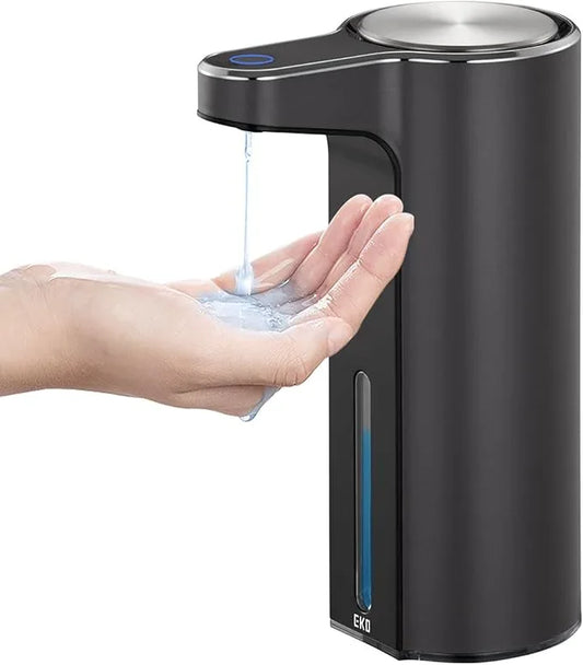 EKO Aroma Touchless Automatic Soap Dispenser for Bathroom and Kitchen, Liquid Hand Soap Dispenser, Water-Resistant and Rechargeable, 9 fl oz (Dark Grey) - ModernBath