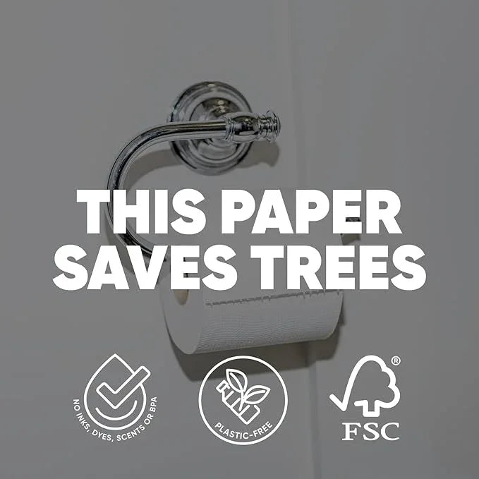 Save Trees Bamboo Toilet Paper - 12 Rolls Of Organic Toilet Paper, 3-ply, 300 Sheets Per Roll - PFAS Free, FSC Certified, Plastic Free, Vegan & Chemical Free Bamboo TP - ModernBath