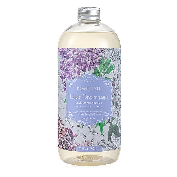 ROMIIE ZOI Liquid Hand Soap Refill, Lilac, Gentle & Moisturizing Formula, 750 ML/ 26 FL OZ - ModernBath