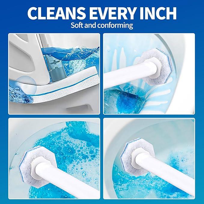 30 Count Disposable Toilet Brush Heads, Toilet Bowl Wand Refills for Toilet Cleaning, toilet scrubber refill，disposable toilet brush headrefills，Toilet Cleaning Sponges Heads for Bathtub, Floor, Drain - ModernBath