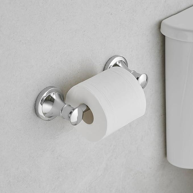BESy Wall Mounted Toilet Paper Roll Holder Rustproof Tissue Paper Holder Bathroom Flexible Pivoting Tissue Handle Toilet Holder, Polished Chrome, Stainless Steel - ModernBath
