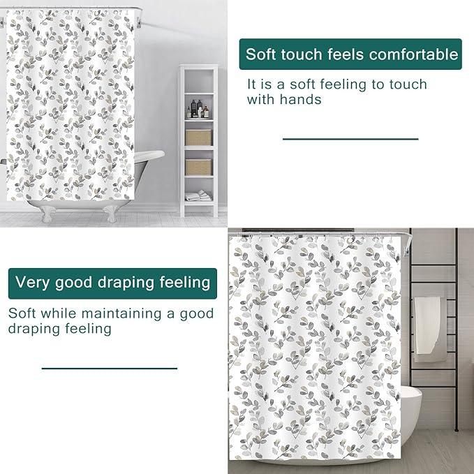 LQFMEHOT Shower Curtain Liner, 5G Shower Liners with 12 Rustproof Metal Grommets and Weighted Magnets, Waterproof Duty Shower Curtains for Shower Bathroom 72 x 72 - ModernBath