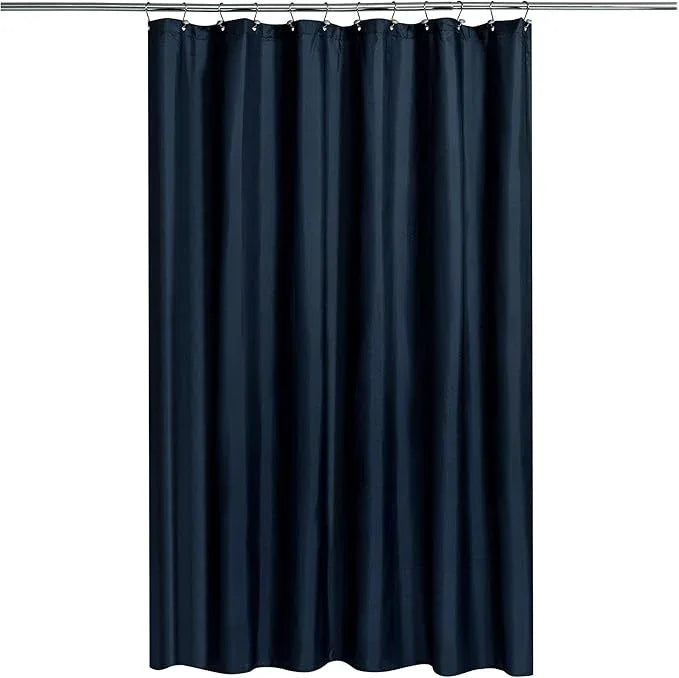 N&Y HOME Fabric Shower Curtain Liner with Weighted Magnets - Navy Blue Shower Curtain for Bathroom with Hotel Quality, Machine Washable, Water Repellent - Navy, 72x72 - ModernBath