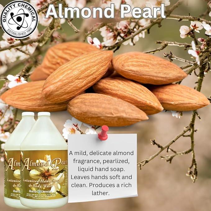 Quality Chemical Almond Pearl Luxury Hand Soap Refill - Liquid Hand Soap Refill - Mild Delicate Almond Fragrance - 128 oz (Pack of 2) - ModernBath