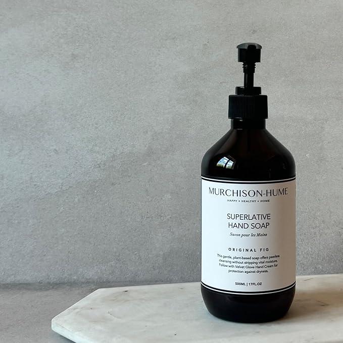 Murchison-Hume Luxury Vegan Hand Soap with Pump Dispenser, Moisturizing Hand Wash, SLS, Paraben & Cruelty-Free, 17oz (Original Fig) - ModernBath