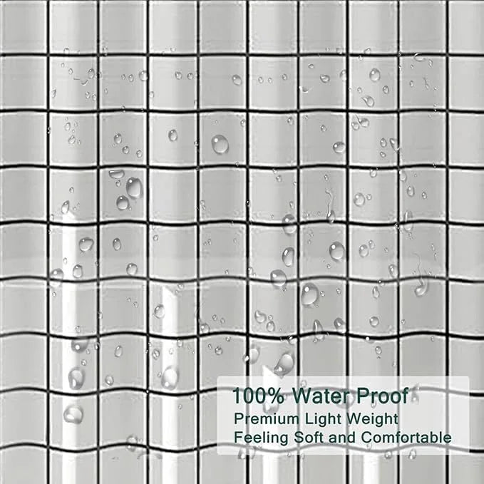 TIKABC Shower Curtain Liner, 4G PEVA Shower Liner, Plastic Waterproof Shower Curtains, 72x72 inch with Grommet Holes 3 Magnetic Weights - ModernBath
