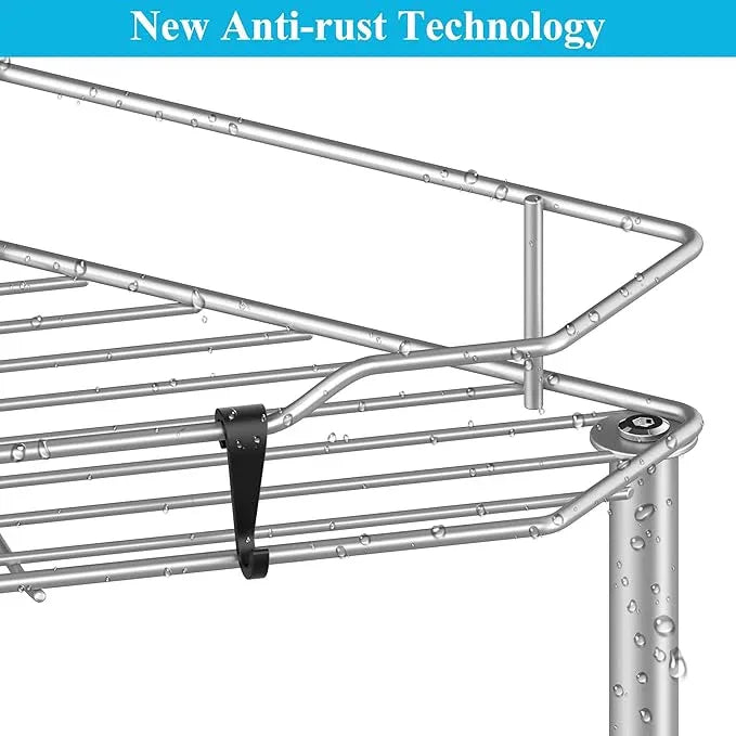 2 Tier Floor Standing Corner Shower Caddy Organizer Shelf with Hooks, Bathroom Shelves Stand Rack, Gray - ModernBath