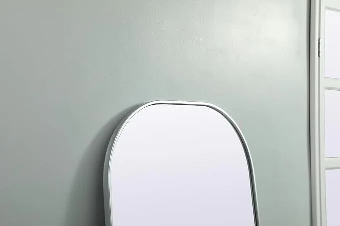 Illuminate, Metal Frame Arch Full Length Mirror 28X74 Inch in, Modern, Silver - ModernBath