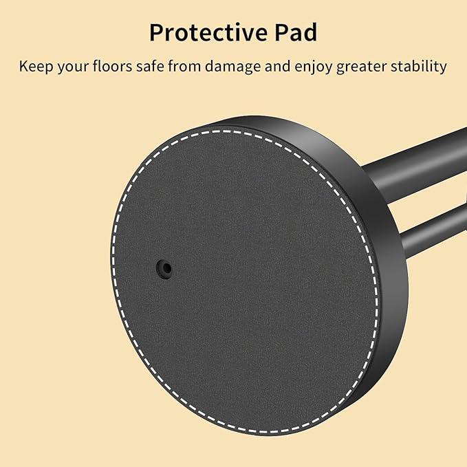 YUMORE Toilet Paper Holder Stand with Storage, Bathroom Weighted Base Floor Toilet Paper Roll Holder Free Standing for 3 Rolls, Matte Black - ModernBath