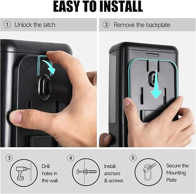 AIKE Wall Mount Liquid Soap Dispenser for Commercial Bathrooms,Offices,Restaurants 40 oz Large Capacity AK1007,Black - ModernBath