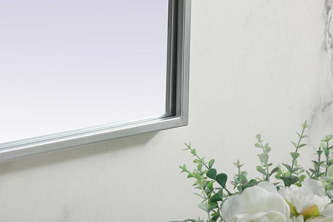Illuminate, Metal Frame Arch Mirror 40X30 Inch in, Modern, Silver - ModernBath