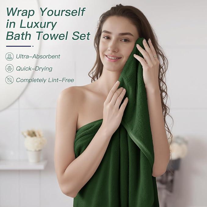 iMucci Bathroom Accessories Bathroom Sets with Shower Curtain, Bath Towel Set, Trash Can, Toilet Brush, Soap Dispenser, Bathroom Accessories Set Complete - ModernBath