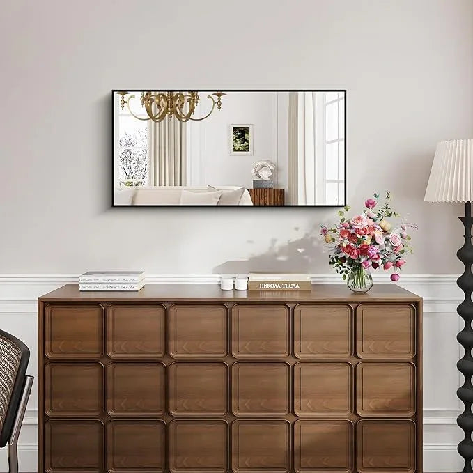 KOCUUY Black Bathroom Mirror, 20x40 Inch Rectangle Mirror for Over Sink, Modern Decorative Wall Mirror for Bedroom Living Room Bathroom, Hang Horizontal/Vertical - ModernBath