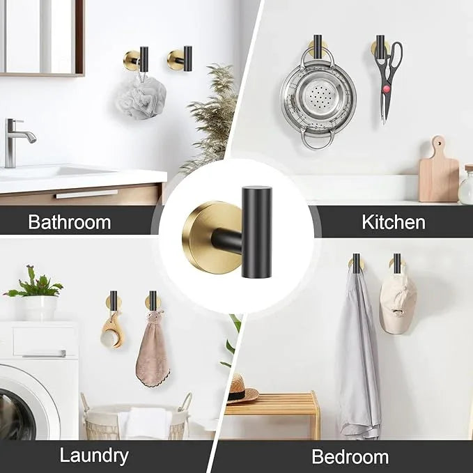 Black and Gold Bathroom Hardware Set, 5 Pieces Towel Bar Bathroom Accessories, Upgraded Toilet Paper Holder with Shelf Set, 23.6 Inch Towel Rack Towel Holder for Bathroom Wall - ModernBath
